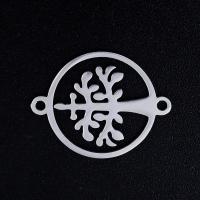 Nerezová ocel Connector, 201 Stainless Steel, Tree of Life, módní šperky & leštěný & DIY & unisex, více barev na výběr, 19.50x15mm, 5PC/Bag, Prodáno By Bag