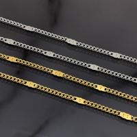 Stainless Steel Curb Chain 304 Stainless Steel Vacuum Ion Plating fashion jewelry & polished & DIY & Unisex Sold By Bag