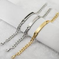 Stainless Steel Jewelry Bracelet, 304 Stainless Steel, Vacuum Ion Plating, fashion jewelry & for woman, more colors for choice, 8*42mm,8mm, Length:Approx 7.87 Inch, Sold By PC