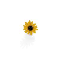 Tibetan Style Brooches, Daisy, painted, for woman, nickel, lead & cadmium free, 25x25mm, Sold By PC