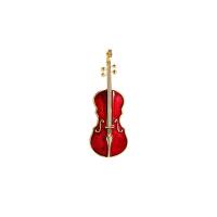 Enamel Brooch Zinc Alloy Violin 18K gold plated for woman nickel lead & cadmium free Sold By PC