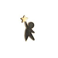 Enamel Brooch Zinc Alloy Cartoon 18K gold plated for woman nickel lead & cadmium free Sold By PC