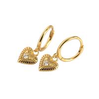 Argent sterling 925 Boucles d'oreilles pendantes Hoop Huggie, Placage, pour femme & avec strass, plus de couleurs à choisir, 8.50x21.50mm, Vendu par paire