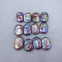 Naturalne perły słodkowodne perełki luźne, Perła naturalna słodkowodna, Kwadrat, purpurowy, różowy, 14x20mm, sprzedane przez PC