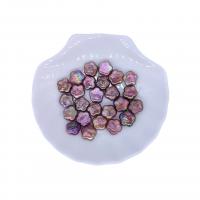 Natural Freshwater Pearl Loose Beads Flower purple pink 11-12mm Sold By PC