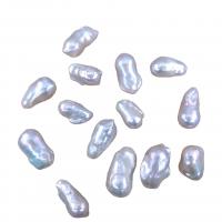 Nėra Hole Kultūringas gėlavandenių perlų karoliukai, Gėlo vandens perlų, Nereguliarus, ne skylė, baltas, 9-12mm, Pardavė PC