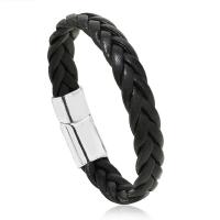 PU Leather Cord Bracelets, with Tibetan Style, handmade, fashion jewelry & different length for choice & Unisex, more colors for choice, 12mm, Sold By PC