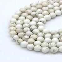 Magnesit Perle, rund, DIY, weiß, verkauft per ca. 38 cm Strang