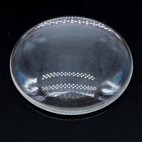 Glas Cabochoner, forgyldt, hvid, 40mm, 100pc'er/Bag, Solgt af Bag