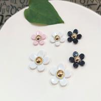 Hair Accessories DIY Findings Acrylic with Zinc Alloy Flower stoving varnish Sold By Bag