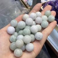 Natural Jadeite Beads, Round, polished, DIY, green, 14mm, Sold By PC