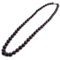 Garnet Necklace, graduated beads & for woman, red, 7-12mm, Length:Approx 45 cm, Sold By PC