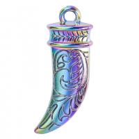 Tibetan Style Pendants, colorful plated, Unisex, multi-colored, 28x10mm, Length:50 cm, Sold By PC