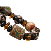 Agate Jewelry Bracelet, Carved, Unisex, more colors for choice, Length:20 cm, Sold By PC