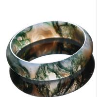 Moss Agate Bangle, polished, for woman, mixed colors, Sold By PC