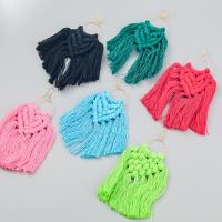 Fashion Fringe Earrings Zinc Alloy with Polyester Yarns fashion jewelry & for woman Sold By Pair