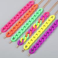 Resin Armbånd, Zinc Alloy, med Resin, med 4.29 extender kæde, malede, mode smykker & for kvinde, flere farver til valg, Længde 8.03 inch, Solgt af PC
