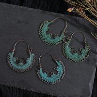 Tibetan Style Drop Earrings, plated, fashion jewelry & for woman & enamel, more colors for choice, 48x40mm, Sold By Pair