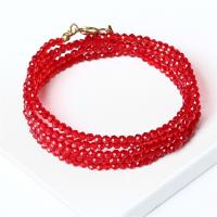 Carnelian Necklace for woman & faceted red 4mm Length Approx 21.65 Inch Sold By PC
