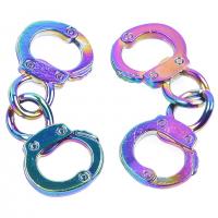 Zinc Alloy Pendants Handcuffs colorful plated & for man nickel lead & cadmium free Length Approx 19.69 Inch Sold By PC