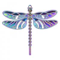 Zinc Alloy Animal Pendants Dragonfly colorful plated Unisex nickel lead & cadmium free Length Approx 19.69 Inch Sold By PC