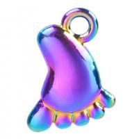 Zinc Alloy Pendants Foot colorful plated Unisex nickel lead & cadmium free Length Approx 19.69 Inch Sold By PC