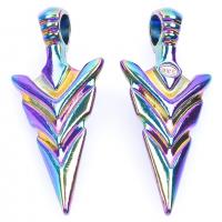 Tibetan Style Pendants, arrowhead, colorful plated, Unisex & different styles for choice, more colors for choice, nickel, lead & cadmium free, 20x47mm, Length:Approx 19.69 Inch, Sold By PC