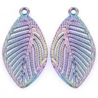 Tibetan Style Leaf Pendants, colorful plated, Unisex & different styles for choice, more colors for choice, nickel, lead & cadmium free, 17x33mm, Length:Approx 19.69 Inch, Sold By PC