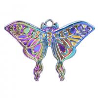 Tibetan Style Animal Pendants, Butterfly, colorful plated, different styles for choice & for woman, more colors for choice, nickel, lead & cadmium free, 47x32mm, Length:Approx 19.69 Inch, Sold By PC