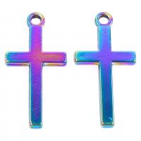 Zinc Alloy Cross Pendants colorful plated Unisex nickel lead & cadmium free Length Approx 19.69 Inch Sold By PC