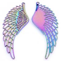 Wing Shaped Zinc Alloy Pendants colorful plated Unisex nickel lead & cadmium free Length Approx 19.69 Inch Sold By PC