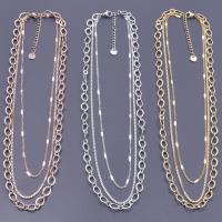 Multi Layer Necklace Titanium Steel with 1.97Inch extender chain Vacuum Ion Plating multilayer & for woman Length Approx 15.75 Inch Approx 17.72 Inch Sold By PC