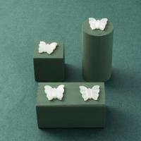White Lip Shell Beads, Butterfly, Carved, DIY, white, nickel, lead & cadmium free, 18x18x3mm, Sold By PC
