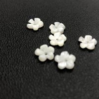 Perles naturelles de coquillage d'eau douce , coquille, fleur, fait à la main, DIY, blanc, 8mm, Vendu par PC
