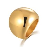 Палец кольцо из нержавеющей стали, Нержавеющая сталь 304, кольцо форма, плакирован золотом, ювелирные изделия моды & полировка & разный размер для выбора & Женский, Золотой, продается PC