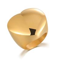 Anillo de dedo de acero inoxidable, acero inoxidable 304, forma de anillo, Joyería & pulido & unisexo & diverso tamaño para la opción, dorado, Vendido por UD