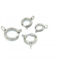 Stainless Steel Spring Ring Clasp 304 Stainless Steel Round machine polished DIY original color Sold By PC