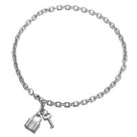 Edelstahl Schmuck Halskette, 316 Edelstahl, Lock and Key, Modeschmuck & unisex, keine, 23mm,19mm,7mm, Länge:ca. 17.72 ZollInch, verkauft von PC