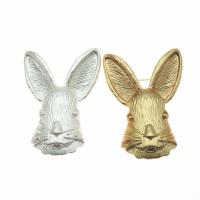 Tibetan Style Brooches, Rabbit, plated, Unisex, more colors for choice, nickel, lead & cadmium free, 36x50mm, 10PCs/Lot, Sold By Lot