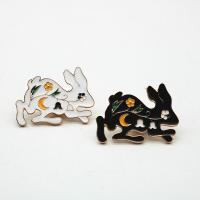 Enamel Brooch, Tibetan Style, Rabbit, gold color plated, for woman, more colors for choice, nickel, lead & cadmium free, 21x25mm, 10PCs/Lot, Sold By Lot