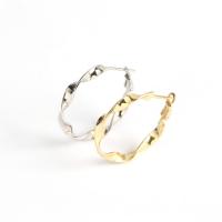 925 Sterling Silver Hoop Earrings, plated, for woman, more colors for choice, 3.10x26mm, Sold By Pair