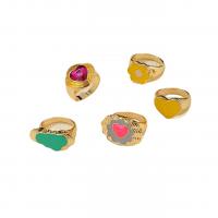 سبائك الزنك خاتم مجموعة, مجوهرات الموضة & أنماط مختلفة للاختيار & للمرأة & مينا & مع حجر الراين, النيكل والرصاص والكادميوم الحرة, تباع بواسطة تعيين