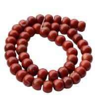 Roter Jaspis Perle, rund, poliert, DIY, rot, verkauft per ca. 38 cm Strang