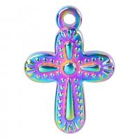 Stainless Steel Cross Pendants, 304 Stainless Steel, plated, more colors for choice, 19x13mm, Sold By PC