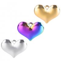 Pendientes Corazón de acero inoxidable, acero inoxidable 304, chapado, más colores para la opción, 15x20mm, Vendido por UD