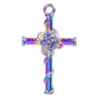 Zinc Alloy Jewelry Necklace plated cross chain & Unisex multi-colored Length 50 cm Sold By PC