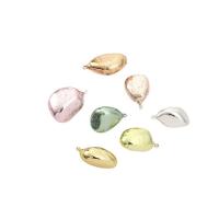 Gemstone Pendants Jewelry, Natural Stone, plated, more colors for choice, 12-25mm, Sold By PC