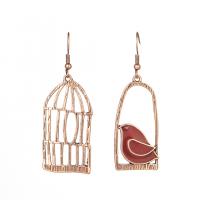 Zinc Alloy Drop Earrings plated fashion jewelry & for woman & enamel 60mm Sold By Pair