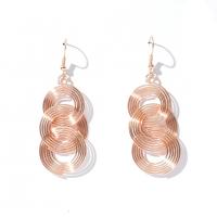 Tibetan Style Drop Earrings, plated, fashion jewelry & for woman, golden, 65x23mm, Sold By Pair