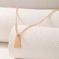 Colar de jóias de liga de zinco, with 5.5cm extender chain, banhado, joias de moda & para mulher, dourado, vendido por PC